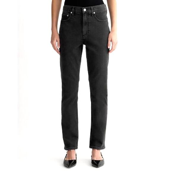 Everlane Women's The Original Cheeky High Rise Jeans Pockets Black Size 26 - Picture 1 of 9